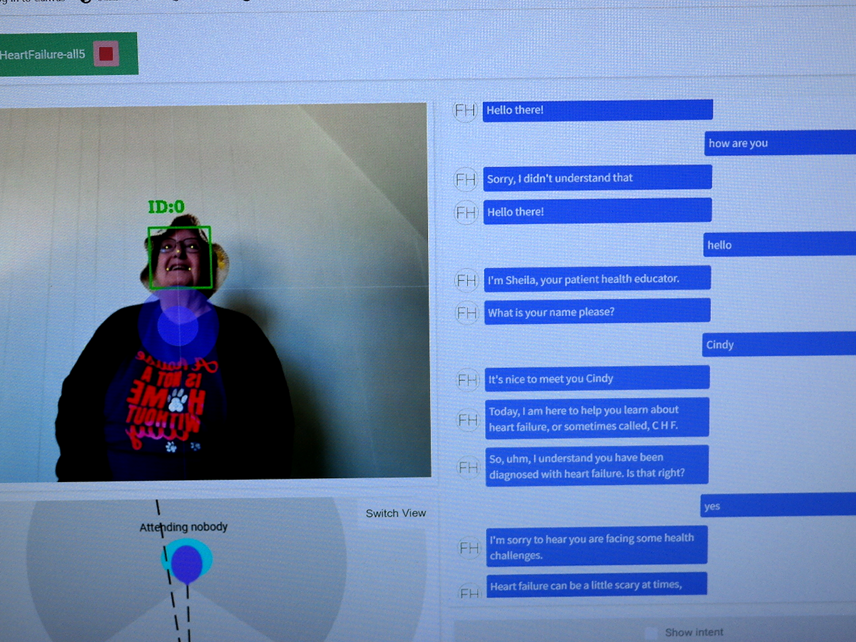 Participant interacting with Furhat
